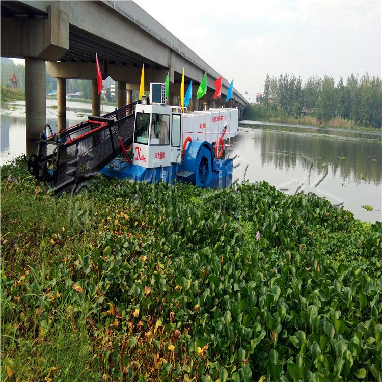 全自動清漂打撈船 水上割草運輸船 河道水葫蘆清理設(shè)備