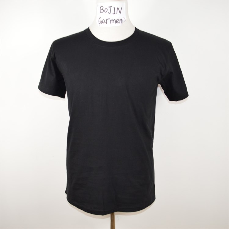 精梳全棉200克黑色白色空白T恤廠家批發現貨 圓領短袖精梳棉印花