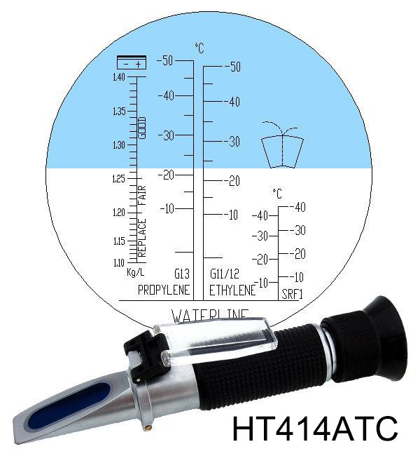 414 鋁 防凍劑冰點(diǎn)折射儀電池液比重計(jì)玻璃水清潔劑冷