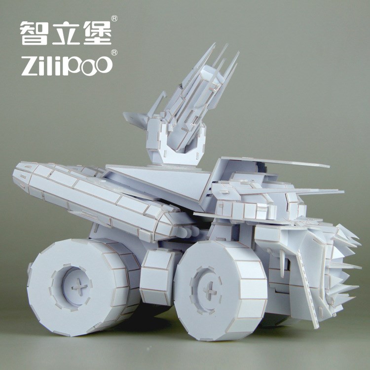 新品預(yù)告-光魔科幻激光大炮戰(zhàn)車DIY立體拼圖3D紙模型