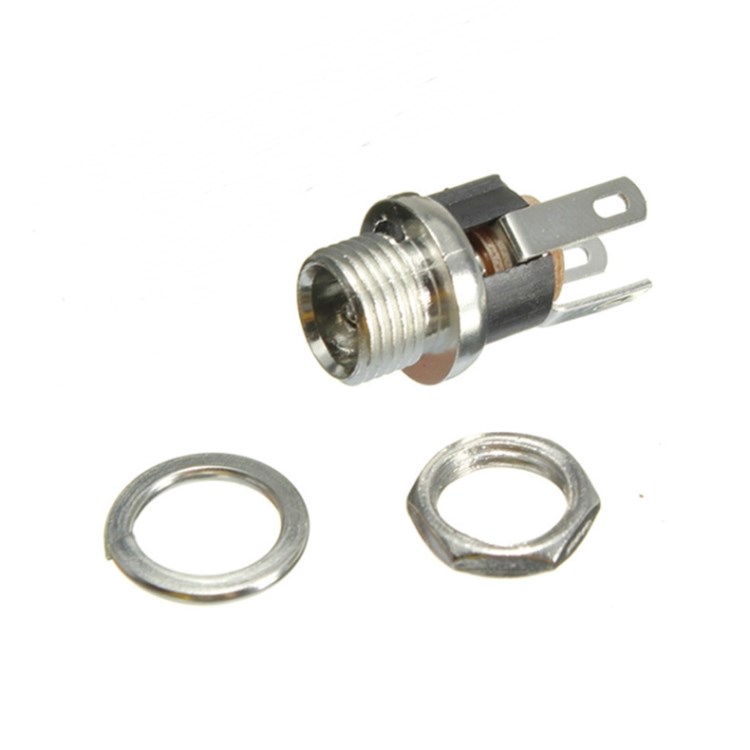 廠家直銷DC025M電源插座 無螺插座 帶螺紋DC母座內(nèi)徑5.5X2.1針