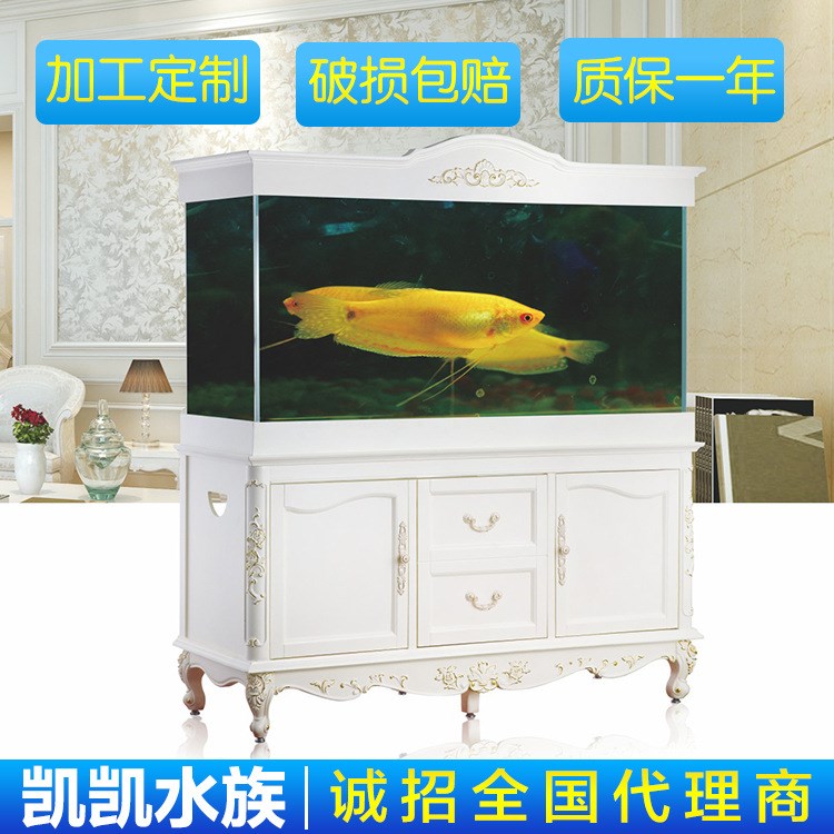 橡木魚缸水族箱 生態(tài)魚缸底過濾 1米5觀賞大型魚缸生態(tài)魚缸