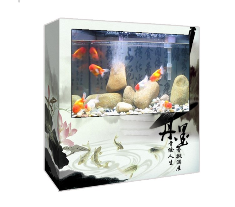 訂做大型屏風(fēng)觀賞魚缸生態(tài)水族箱水族用品批發(fā)缸代理水族箱廠