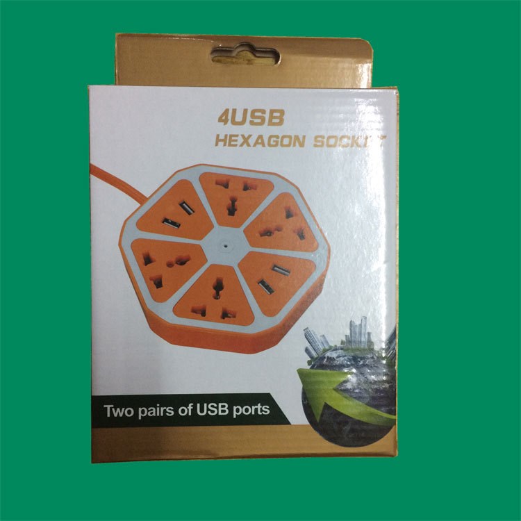 新款創(chuàng)意智能大功率家用水果盤電源插排 USB接口炫彩立體插座