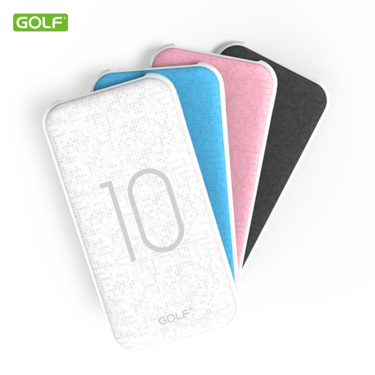 GOLF實(shí)標(biāo)10000mAh手機(jī)專(zhuān)用移動(dòng)電源雙usb2A馬賽克應(yīng)急充電寶G26