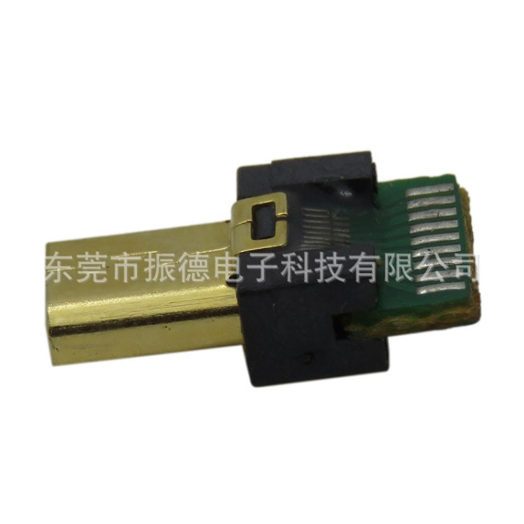 廠家供應(yīng)Micro HDMI D TYPE D帶PCB板公頭夾板式（簡易版）