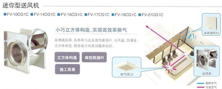 松下迷你型送風機FV-10CG2C~FV-21CG2C