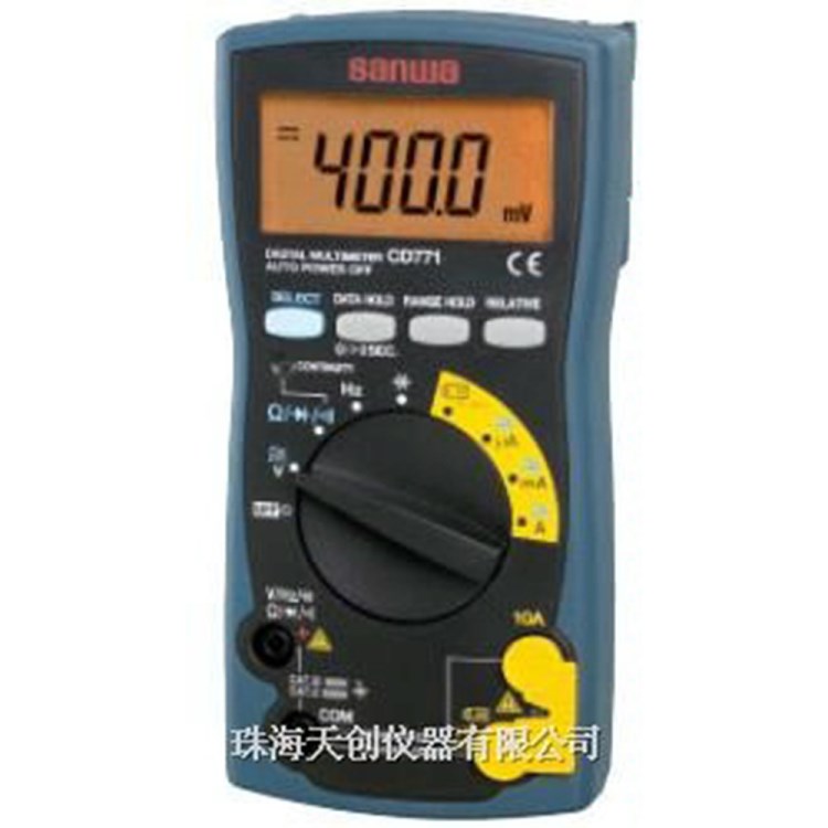 供應日本三和CD771數字萬用表通斷檢測功能 電池量程檢測