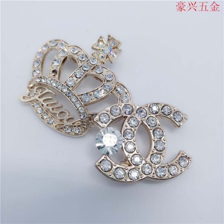 訂貨時(shí)尚禮品 胸花飾品閃亮水鉆水晶女性皇冠胸針