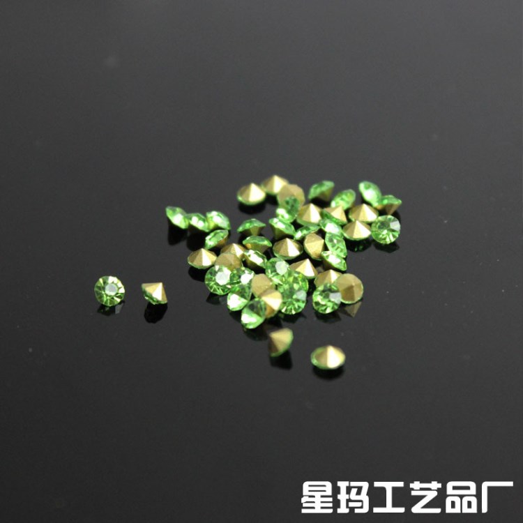 淺綠 國貿a鉆尖底水鉆 diy手工 服裝飾品配件 手機美容 美甲材料