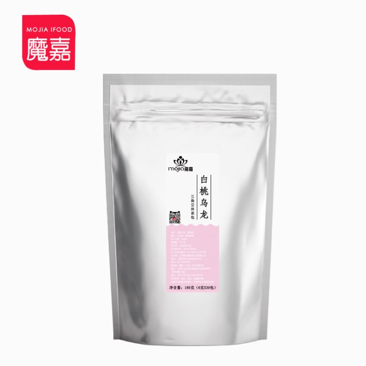 魔嘉 白桃乌龙三角茶包 袋泡茶 冷泡茶 奶盖茶茶底 6gx30泡