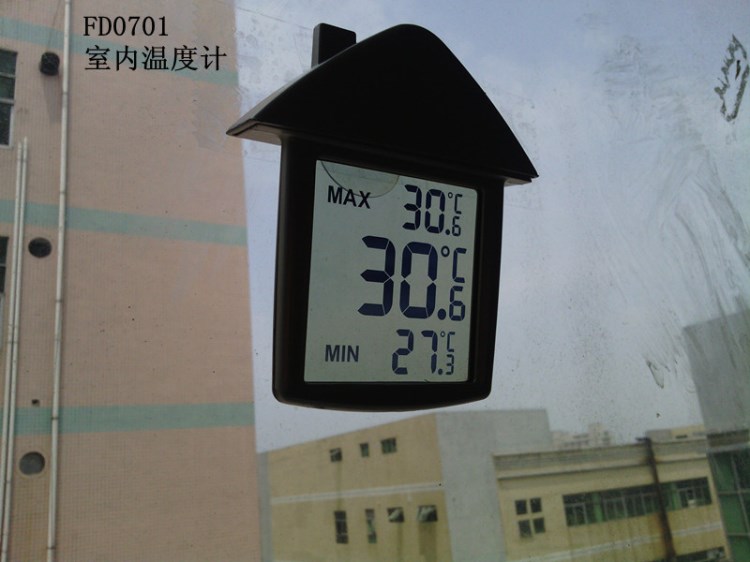 家居室內(nèi)溫度計 digital clocK 工業(yè)高溫溫度計 防水吸盤溫濕度計