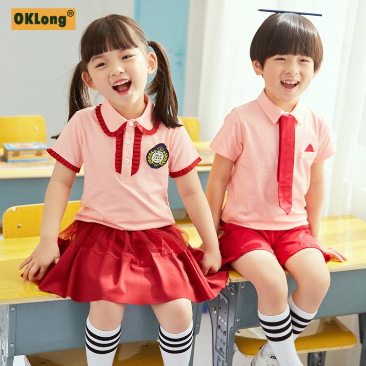 夏季兒童校服2018新款幼兒園園服夏裝小學(xué)生班服男童女童運(yùn)動(dòng)套裝