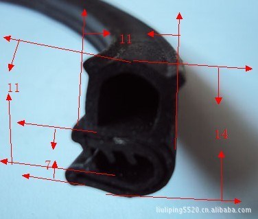 廠家直銷 供應四川汽車防水膠條，機柜膠條，配電柜密封條MFT-015