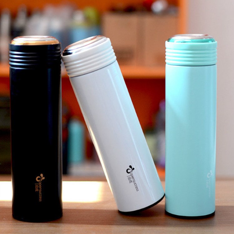 不銹鋼保溫杯真空 男女士直身水杯色有蓋杯子 定制logo