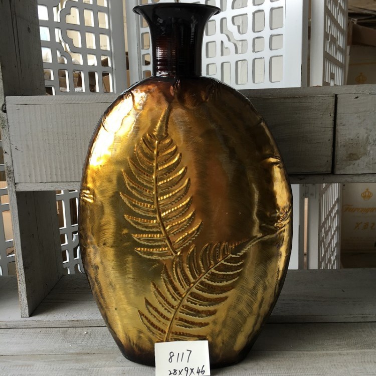 批發(fā)庫存鐵藝工藝品擺件 家居花園擺設(shè)創(chuàng)意花瓶裝飾品現(xiàn)貨