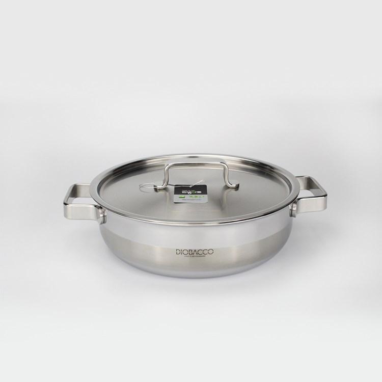 韓國Living-Art雙耳煎炒鍋24cm 原裝不銹鋼通用煎炒鍋批發(fā)