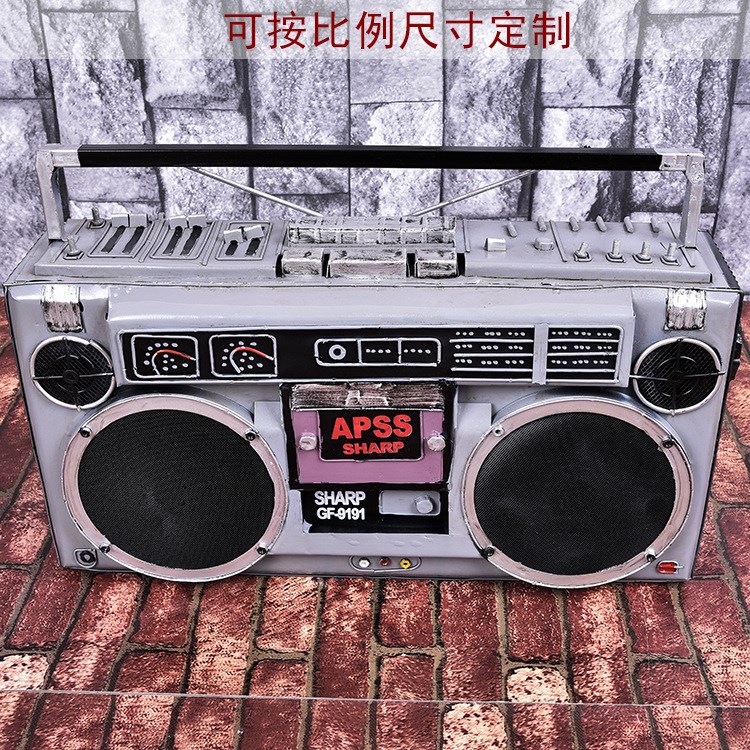 2017創意復古家居擺件老式收音機模型 仿古櫥窗陳列影樓攝影道具