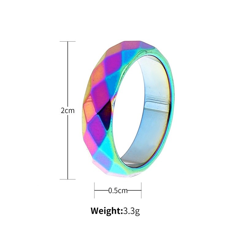 時尚流行小飾品 磁性磁石戒指 電鍍七彩指環(huán)戒圈 磁石戒指批發(fā)
