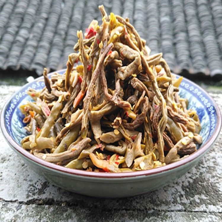 湖南邵陽特產(chǎn)自制雜菜 邵東油茄壇子菜 茄子榨菜500克