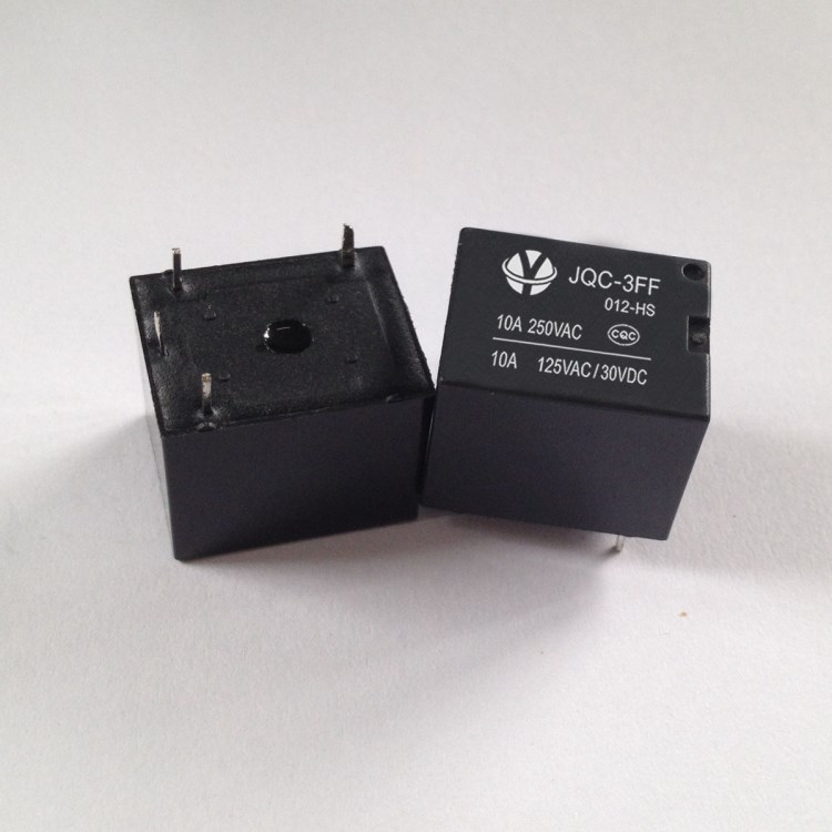 JQC-3FF 12V小型電磁繼電器4腳常開(kāi)10A SRD 線路板T73繼電器