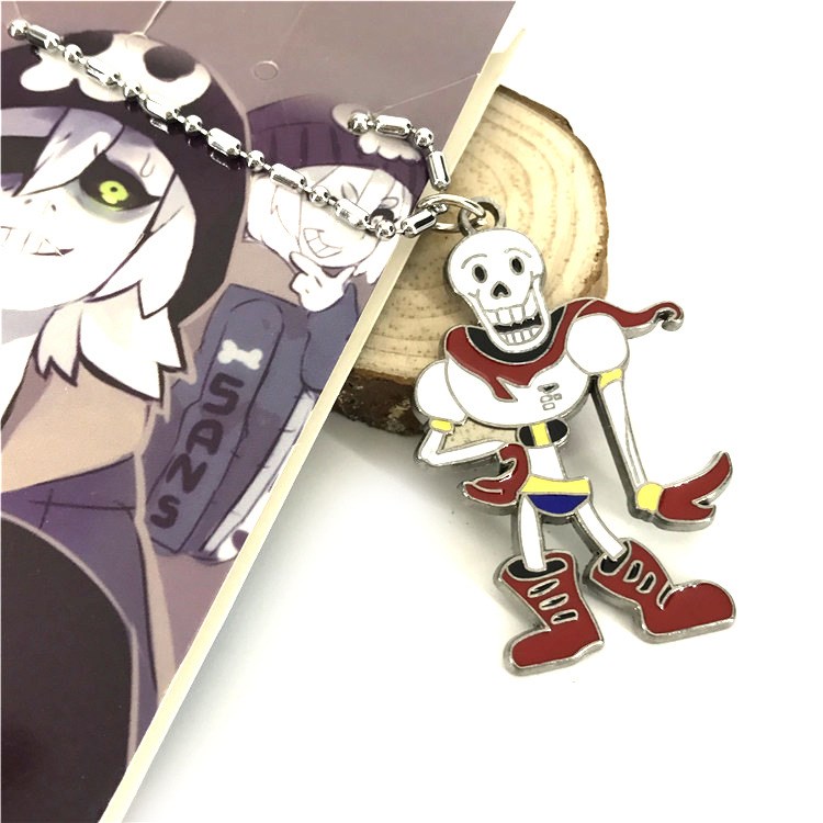 传说之下游戏骷髅头兄弟Undertale Sans 机器人钥匙扣项链吊坠