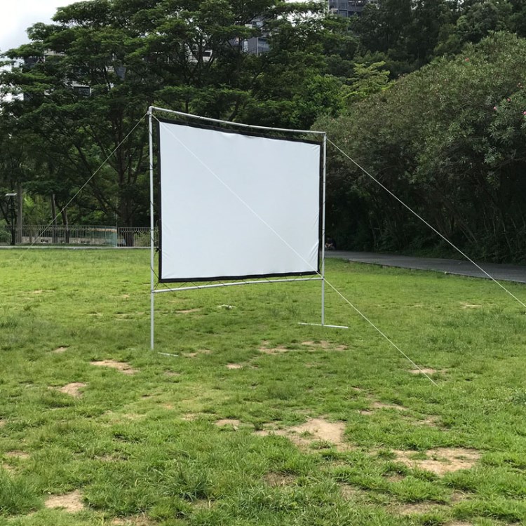 支架投影幕 户外电影幕带支架 移动便携幕 铝合金支架幕布 软幕