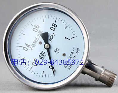 西安自動化儀表一廠不銹鋼壓力表Y-100BF