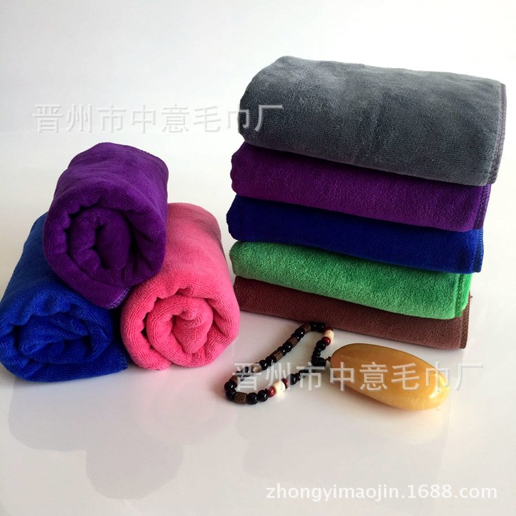 廠家直銷35*75超細纖維毛巾干發(fā)巾多功能400克加厚洗車毛巾