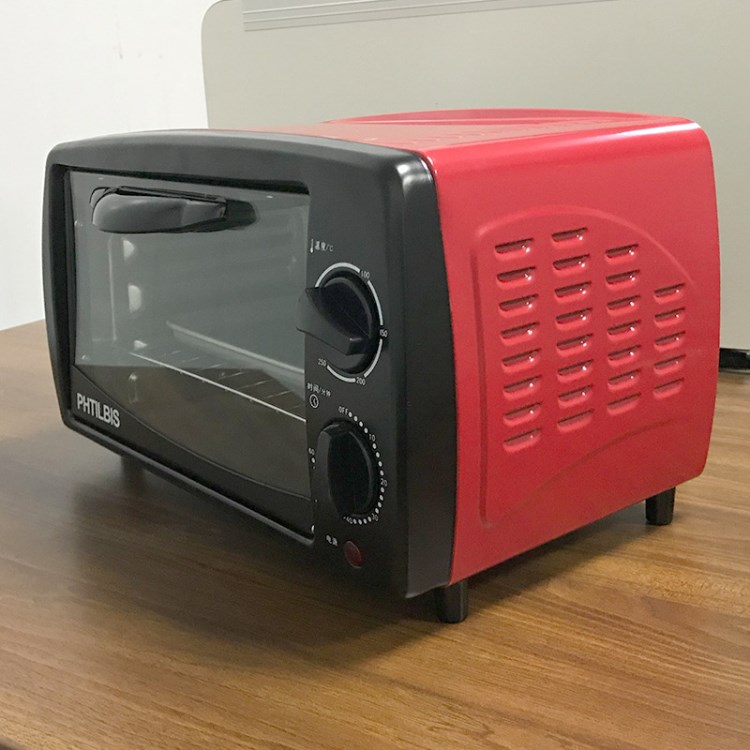 中國紅12L迷你多功能烤箱家用烘焙面包機禮品會銷小家電廠家直銷