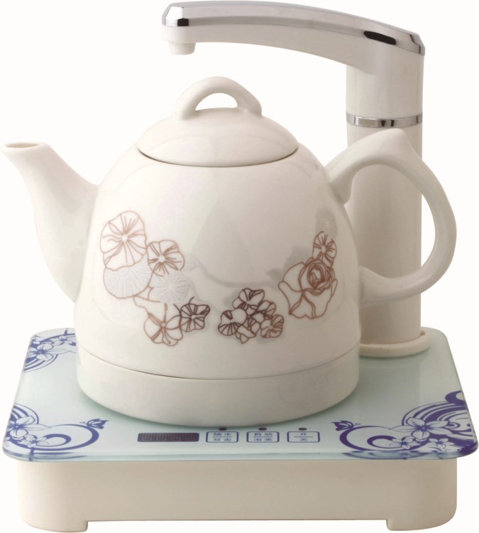 景德鎮陶瓷青花瓷自動抽水電熱陶瓷單壺 陶瓷電熱壺 商務廣告禮品