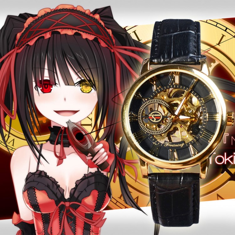 动漫手表约会大作战狂三刻刻帝时钟之眼夜光机械表男女动漫周边