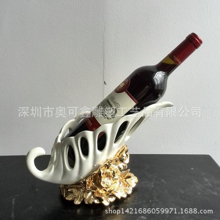 長期銷售紅酒瓶擺放家居樹脂工藝品 個性樹脂工藝品加工擺件