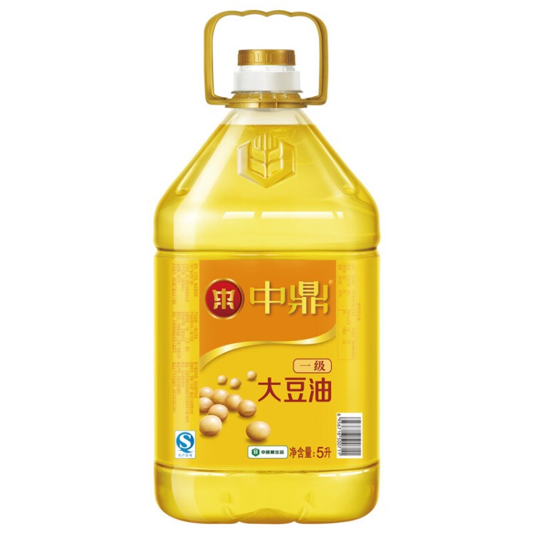 中鼎 一級大豆油5L食用油色拉油中儲糧出品批發(fā)包郵