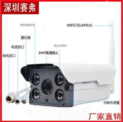 wifi遠(yuǎn)程監(jiān)控器 ip camera 監(jiān)控廠家直銷 報警聯(lián)動一體機(jī) yoosee