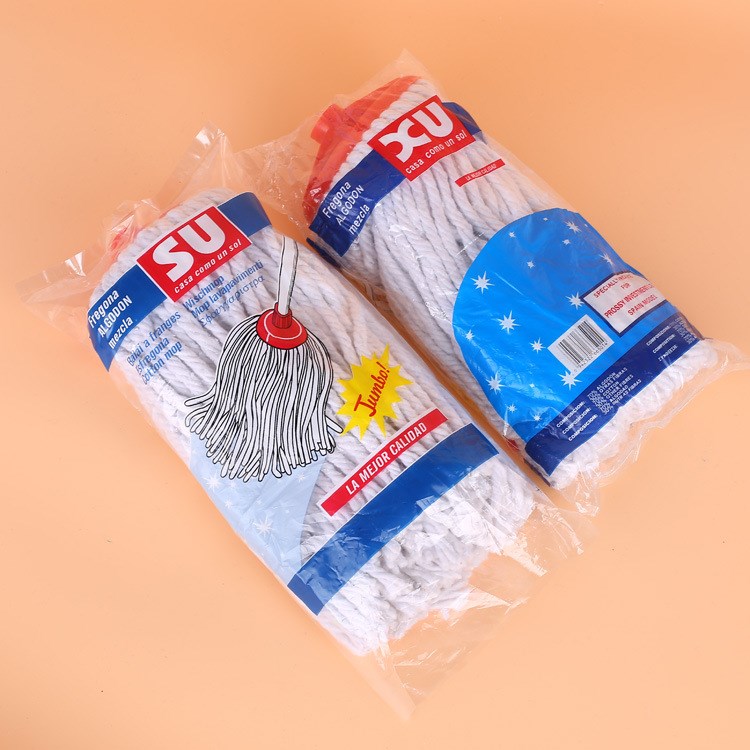 銷售非洲尼日利亞棉紗拖把，塑料頭木桿棉紗拖把頭 MOP