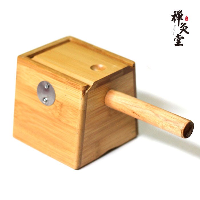 禪灸堂新款無煙單孔竹制便攜式全身溫灸器特大號加厚調溫艾灸條盒