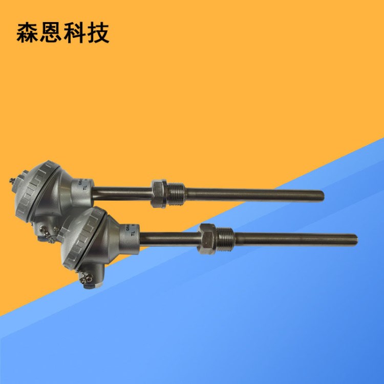 WRN2/WRE2-630 雙支耐磨熱電偶 固定螺紋裝配式保護管錐形熱電偶