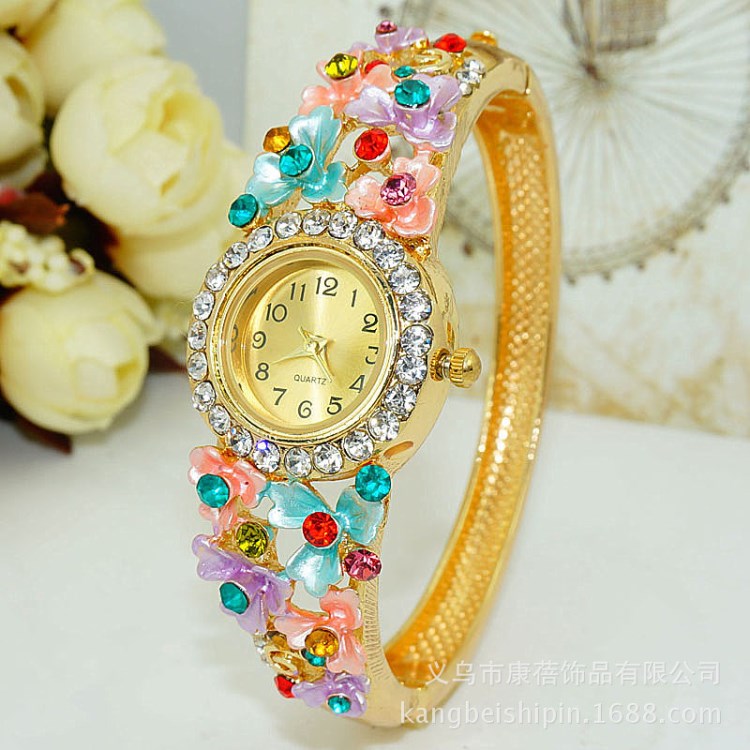 外貿出口飾品景泰藍合金手鐲表復古風手飾手表春夏新款石英腕表