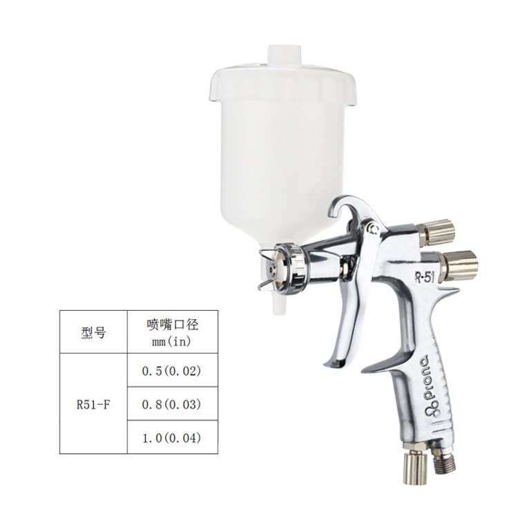 PRONA臺灣寶麗修補噴槍R51-F高霧化噴槍美術修色修補皮革護理噴槍