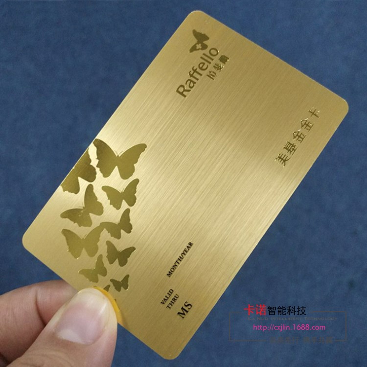 PVC拉絲金拉絲銀VIP會(huì)員卡PVC名片卡定制印刷
