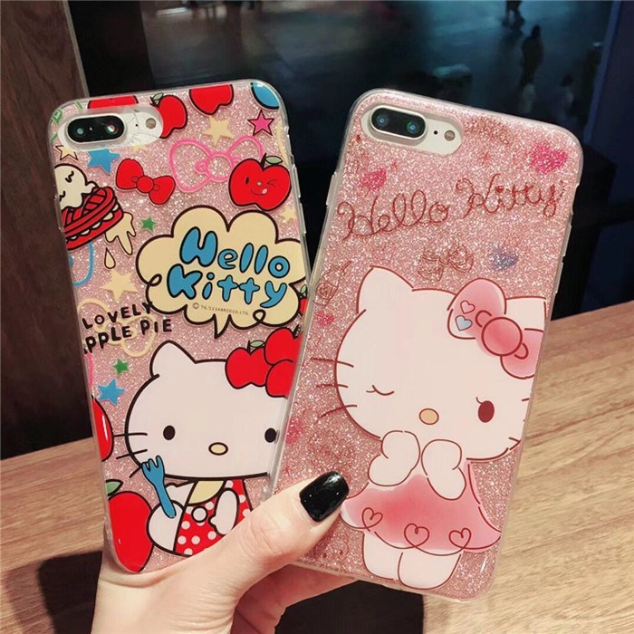 x21 x9 8plus日韓閃粉KT貓iPhone7全包軟6s可愛卡通女8x r11s r9