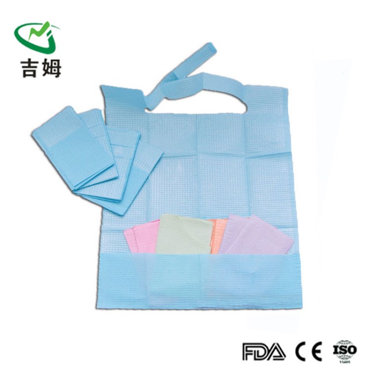 吉姆工廠一次性系帶式飯單牙科圍兜36*60cm  可過檢測 可來樣定制