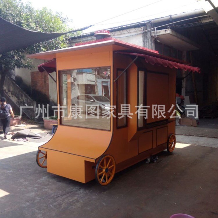 工廠直銷定做戶外售貨車 零售花車 公園販賣售貨花車