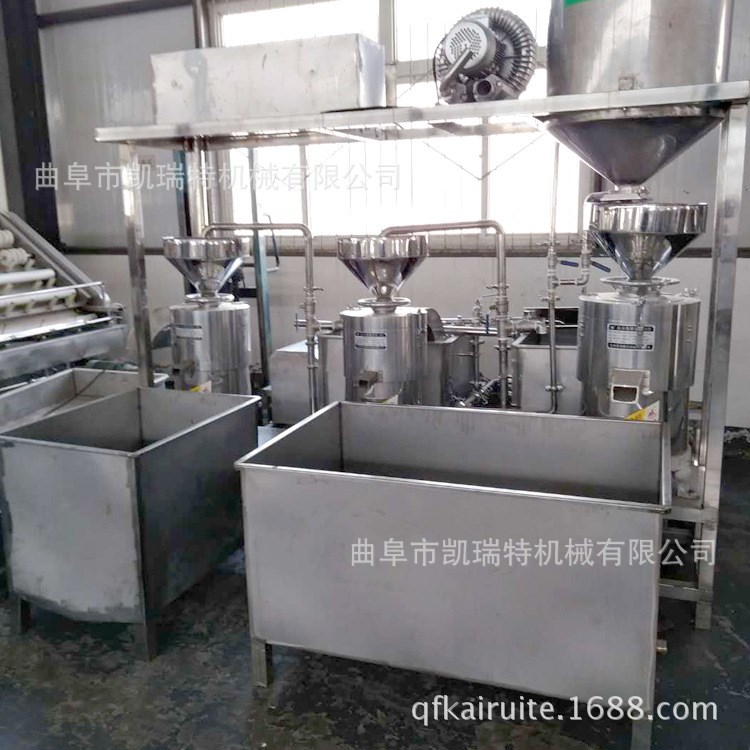 供應多型號三聯磨磨漿機 鹵水豆腐腦磨煮一體機 全自動大型磨漿機