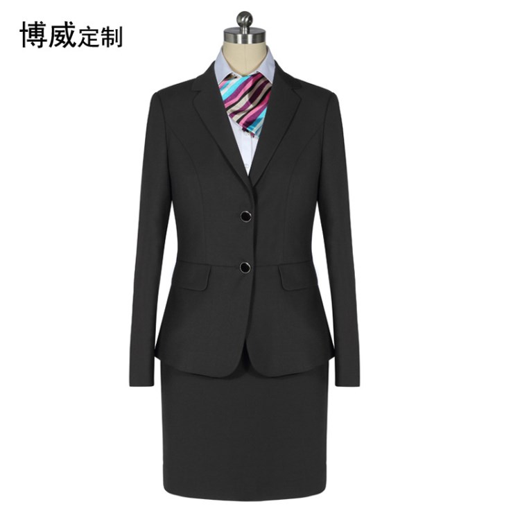 春季新款女装修身拼接西服职业套装厂家批发定做仿毛正装西服外套