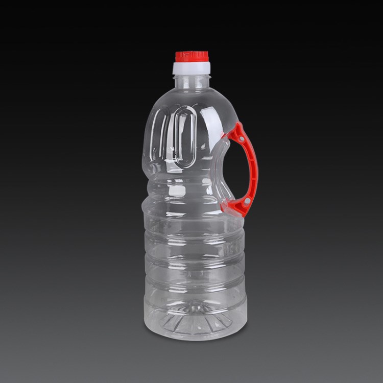 供應(yīng)批發(fā)定制塑料食用油桶 1.8L PET瓶 酒瓶 酒桶 提把瓶