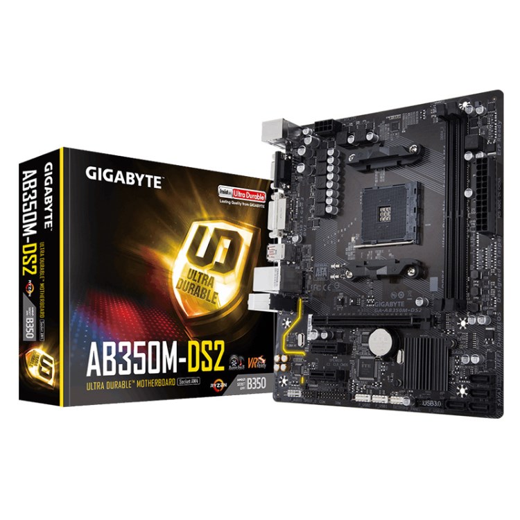 Gigabyte/技嘉 AB350M-DS2 B350 AM4 主板 全固態(tài) 支持1700