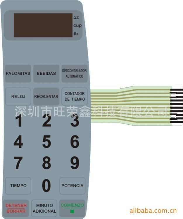 供應電飯煲薄膜開關、PC面膜、PVC按鍵