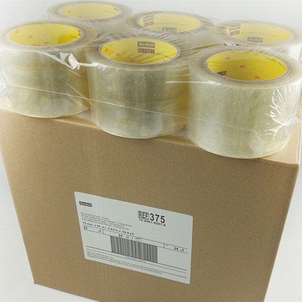 3M375#封箱膠帶 包裝膠帶不殘膠 透明單面膠高粘封箱膠帶